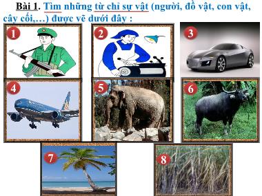 Bài giảng Tiếng việt Khối 2 - Luyện tập và câu: Từ chỉ sự vật. Câu kiểu Ai là gì?