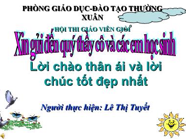 Bài giảng Khoa học Lớp 4 - Bài 63: Động vật ăn gì để sống? - Lê Thị Tuyết