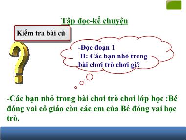 Bài giảng môn học Tiếng việt Lớp 3 - Tập đọc: Chiếc áo len