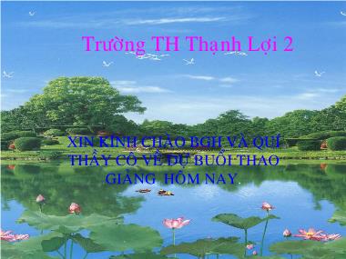 Bài giảng Tiếng việt Lớp 3 - Tập đọc: Hội vật - Trường Tiểu học Thạnh Lợi 2