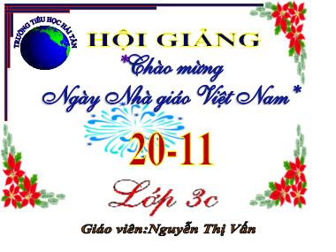 Bài giảng Tiếng việt Lớp 3 - Tập đọc: Tiếng ru - Nguyễn Thị Vấn