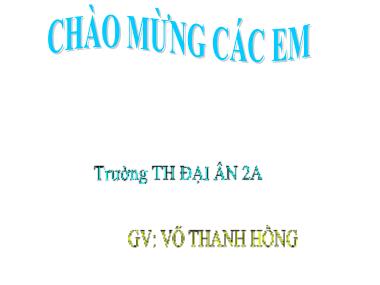 Bài giảng Tiếng việt Lớp 3 - Tập làm văn: Viết đơn - Võ Thanh Hồng