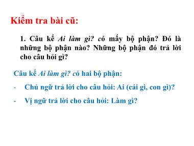 Bài giảng Tiếng việt Lớp 4 - Luyện từ và câu: Câu hể Ai thế nào?