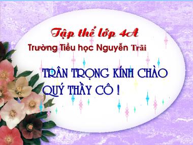 Bài giảng Tiếng việt Lớp 4 - Tập đọc: Đường đi Sa Pa - Trường Tiểu học Nguyễn Trãi