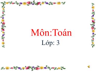 Bài giảng Toán Lớp 3 - Bài: Bảng nhân 8 - Năm học 2019-2020