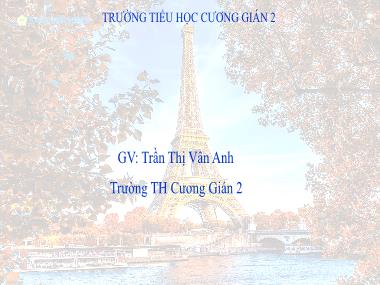 Bài giảng Tiếng việt Khối 3 - Tập đọc: Cậu bé thông minh - Trần Thị Vân Anh