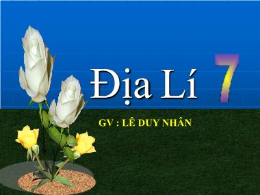 Bài giảng Địa lí Lớp 7 - Bài 3: Quần cư - Đô thị hóa