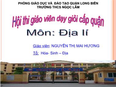Bài giảng Địa lí Lớp 8 - Bài 13: Tình hình phát triển kinh tế-xã hội khu vực Đông Á - Nguyễn Thị Mai Hương