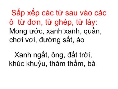 Bài giảng Ngữ văn Khối 7 - Tiết 3: Từ ghép