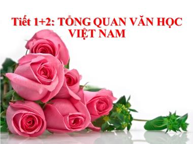 Bài giảng Ngữ văn Lớp 10 - Tiết 1,2: Tổng quan văn học Việt Nam
