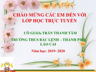 Bài giảng Ngữ văn Lớp 6 - Nhân hóa - Trần Thanh Tâm