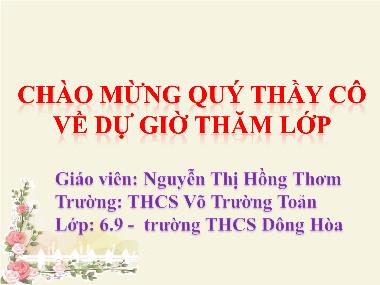 Bài giảng Sinh học Lớp 6 - Bài 18: Biến dạng của thân - Nguyễn Thị Hồng Thơm