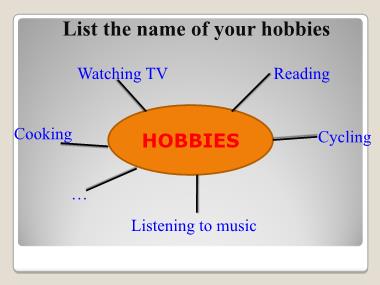 Bài giảng Tiếng anh 7 - Unit 1: My hobbies - Lesson 1: Getting started