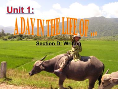Bài giảng Tiếng anh Khối 10 (Sách cũ) - Unit 1: A day in the life of… - Section D: Writing