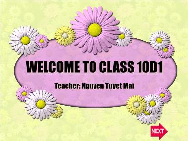 Bài giảng Tiếng anh Lớp 10 (Sách cũ) - Unit 4: Special education - Lesson 1: Reading - Nguyen Tuyet Mai