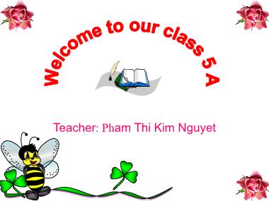 Bài giảng Tiếng anh Lớp 5 - Unit 3, Lesson 2: Where didyou go on holiday? - Pham Thi Kim Nguyet