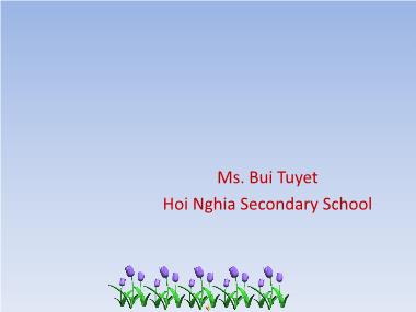 Bài giảng Tiếng anh Lớp 6 - Unit 13: Activities and the seasons - Bui Tuyet