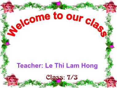 Bài giảng Tiếng anh Lớp 7 - Unit 1: My hobbies - Lesson 3: A closer look 2 - Le Thi Lam Hong
