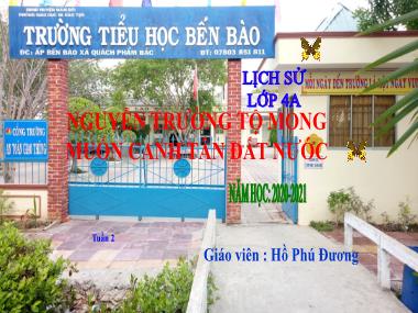 Bài giảng Lịch sử Lớp 5 - Bài 2: Nguyễn Trường Tộ mong muốn canh tân đất nước - Hồ Phú Đương