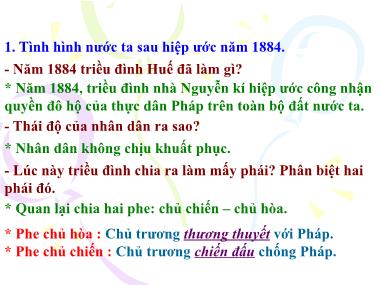 Bài giảng Lịch sử Lớp 5 - Bài 3: Cuộc phản công ở kinh thành Huế