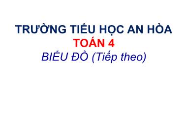 Bài giảng môn Toán Lớp 4 - Biểu đồ (Tiếp theo) - Trường Tiểu học An Hòa