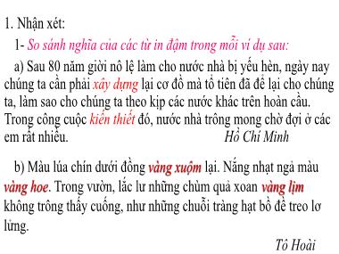 Bài giảng Tiếng việt 5 - Luyện từ và câu: Từ đồng nghĩa