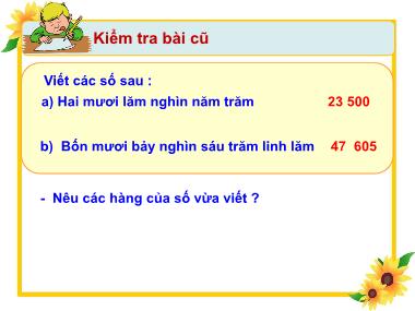 Bài giảng Toán Lớp 4 - Các số có sáu chữ số - Năm học 2020-2021