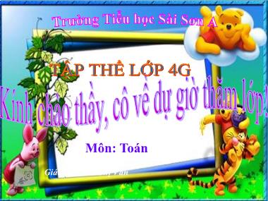 Bài giảng Toán Lớp 4 - Luyện tập (Trang 143) - Trường Tiểu học Sài Sơn A