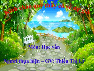 Bài giảng Tiếng Việt Lớp 1 - Bài 12 Học vần: g-h - Thiều Thị Lý