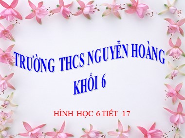 Bài giảng Hình học Lớp 6 - Tiết 17: Số đo góc - Trường THSC Nguyễn Hoàng