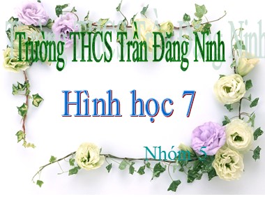 Bài giảng Hình học Lớp 7 - Chương 2, Bài 2: Hai tam giác bằng nhau - Trường THCS Trần Đăng Ninh