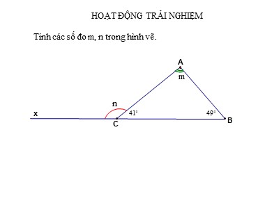 Bài giảng Hình học Lớp 7 - Tiết 17: Tổng ba góc của một tam giác - Năm học 2019-2020