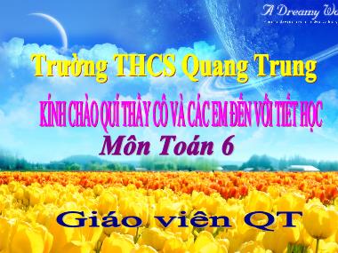 Bài giảng Số học Lớp 6 - Chương 3, Bài 4: Rút gọn phân số - Trường THCS Quang Trung