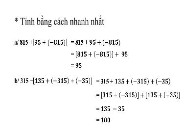 Bài giảng Số học Lớp 6 - Tiết 74: Tính chất cơ bản của phép cộng phân số. Luyện tập