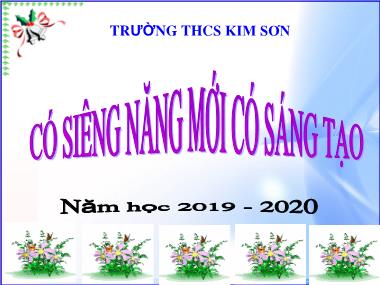 Bài giảng Đại số Lớp 8 - Chương 3, Bài 5: Phương trình chứa ẩn ở mẫu - Năm học 2019-2020 - Trường THCS Kim Sơn