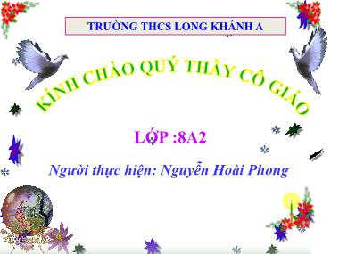 Bài giảng Đại số Lớp 8 - Tiết 64: Phương trình chứa dấu giá trị tuyệt đối - Nguyễn Hoài Phong
