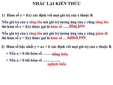 Bài giảng Đại số Lớp 9 - Tiết 43: Đồ thị hàm số y = ax2 (a ≠ 0) - Năm học 2019-2020