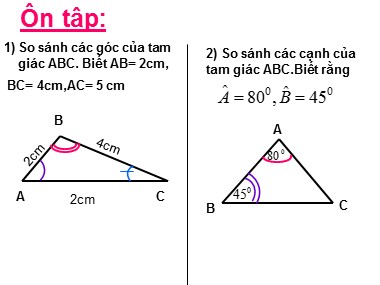 Bài giảng môn Hình học Lớp 7 - Chương 3, Bài 3: Quan hệ giữa ba cạnh của một tam giác. Bất đẳng thức tam giác