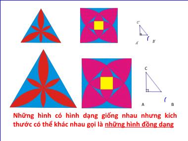 Bài giảng môn Hình học Lớp 8 - Chương 3, Bài 4: Khái niệm hai tam giác đồng dạng