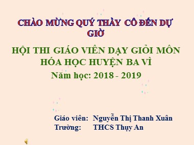 Bài giảng Hóa học Lớp 9 - Bài 27: Cacbon - Nguyễn Thị Thanh Xuân