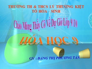 Bài giảng Hóa học Lớp 9 - Tiết 13, Bài 8: Một số bazơ quan trọng (Tiếp theo) - Đặng Thị Phương Tần