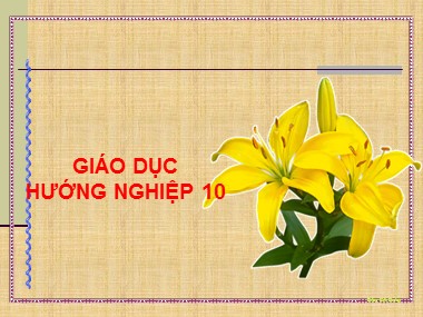 Bài giảng Giáo dục hướng nghiệp 10 - Chủ đề 1: Em thích nghề gì?