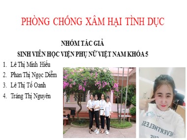 Bài giảng Hoạt động ngoài giờ lên lớp - Phòng chống xâm hại tình dục