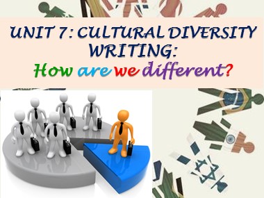 Bài giảng môn Tiếng Anh Lớp 10 - Unit 7: Cultural Diversity - Lesson 6: Writing