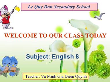Bài giảng môn Tiếng Anh Lớp 8 - Unit 1: Leisure Activities - Lesson 4: Communication