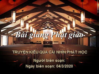 Bài giảng Phật giáo - Truyện Kiều qua cái nhìn Phật học