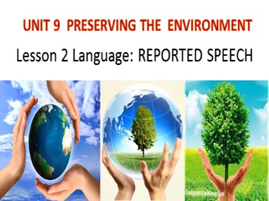 Bài giảng Tiếng Anh Lớp 10 - Unit 9: Preserving the Environment - Lesson 2: Language