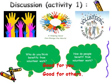 Bài giảng Tiếng Anh Lớp 7 - Unit 3: Community Service - Period 21 Lesson 6: Skills 2