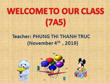 Bài giảng Tiếng Anh Lớp 7 - Unit 4: Music and Arts - Period 32, Lesson 7: Looking back & project