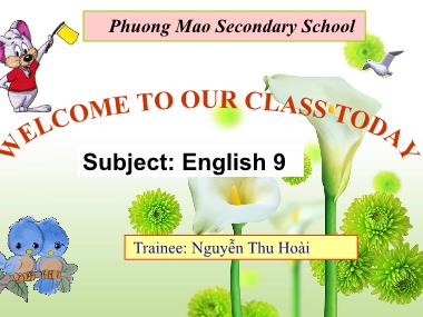 Bài giảng Tiếng Anh Lớp 9 - Unit 10: Space travel - Lesson 1: Getting started